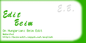 edit beim business card